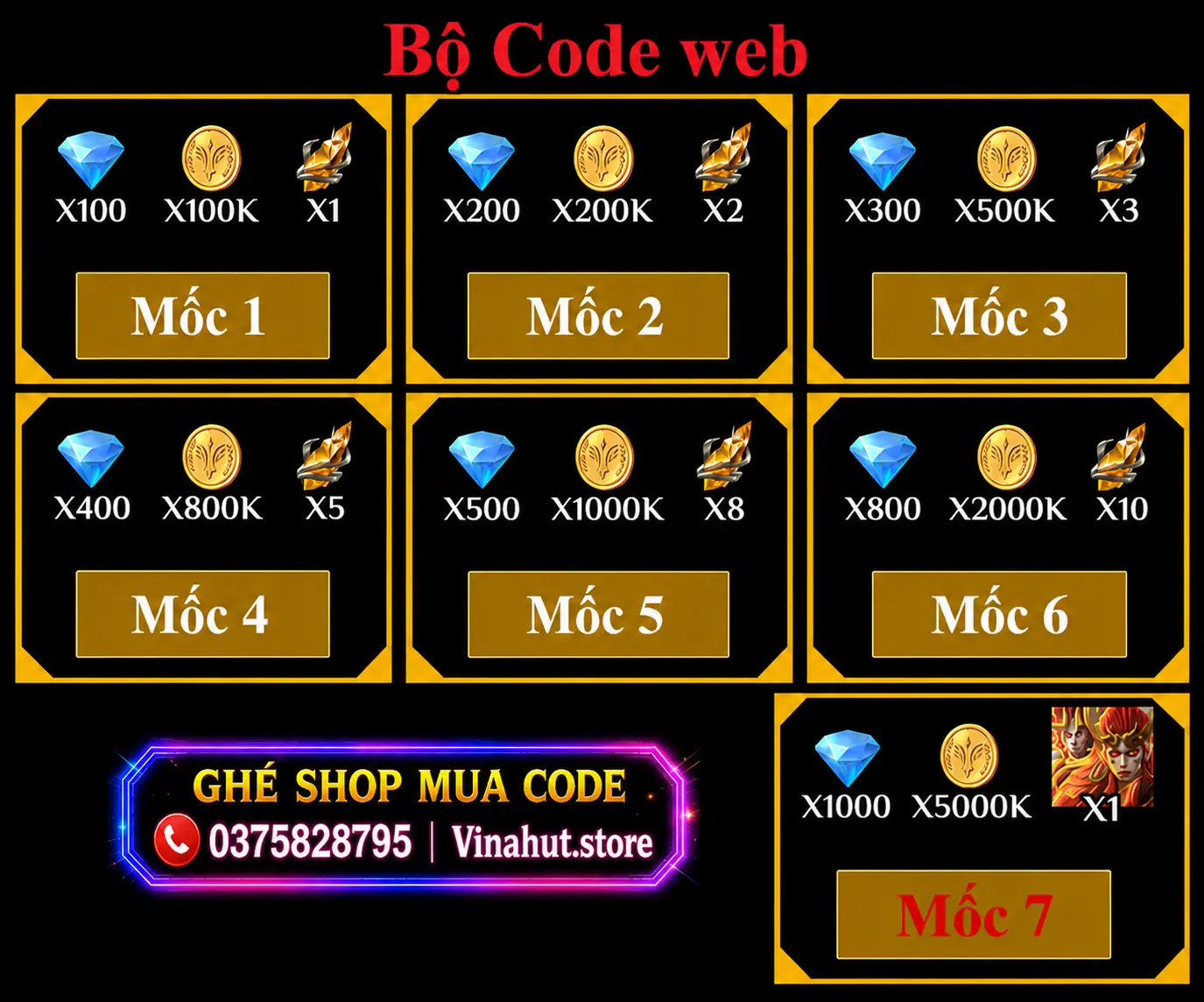 Bộ 1 Code web Nhận Quà Xịn